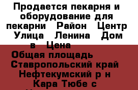 Продается пекарня и оборудование для пекарни › Район ­ Центр › Улица ­ Ленина › Дом ­ 43в › Цена ­ 600 000 › Общая площадь ­ 270 - Ставропольский край, Нефтекумский р-н, Кара-Тюбе с. Недвижимость » Помещения продажа   